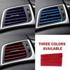 20PCS Car Vent Outlet Trim, Bendable Air Conditioner Vent Decoration Strip, Universal Auto Air Oulet Strips, for Most Vehicles (Red)