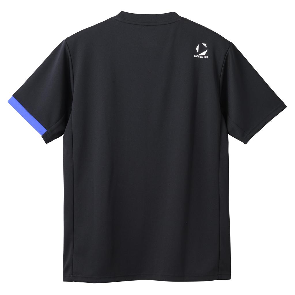 Move Sports Descente Short Sleeve Crew Neck Stretch Training BK00 Men's T-Shirt (EC Exclusive), Moisture-Wicking, Quick-Drying, Shirt, (ST5SHTZ1MB)