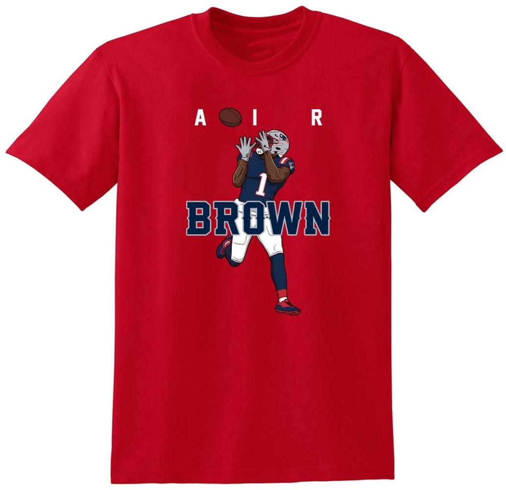 AJ brown Air Patriots Shirt T-Shirt Adult 2XL