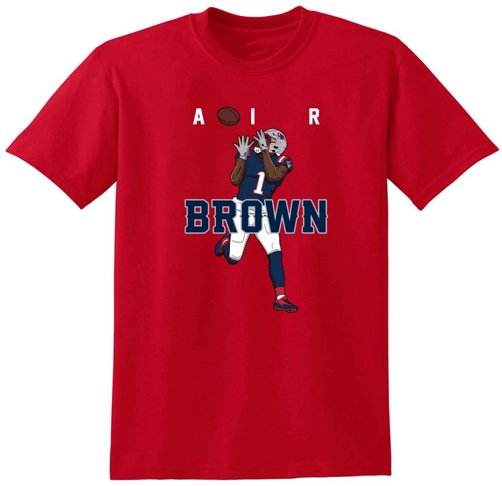 AJ brown Air Patriots Shirt T-Shirt L