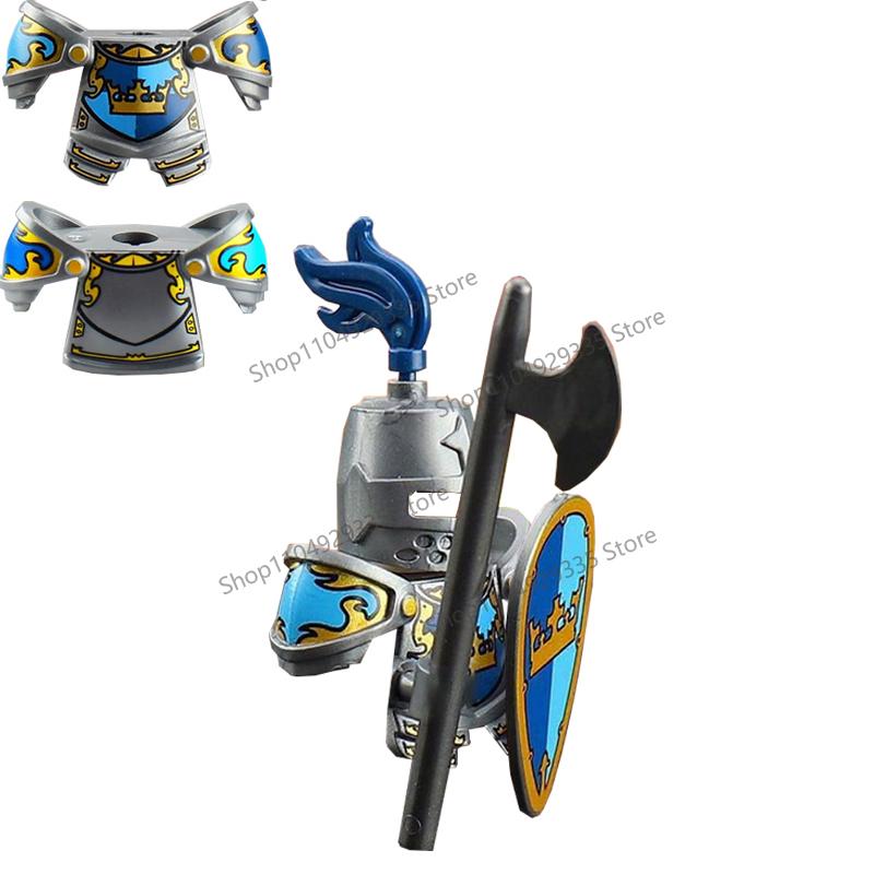 Medieval Military Soldiers Figures MOC Building Blocks Castle Black Eagle Wolf Octopus Griffin Ancient Knight Waffen Bricks Toys