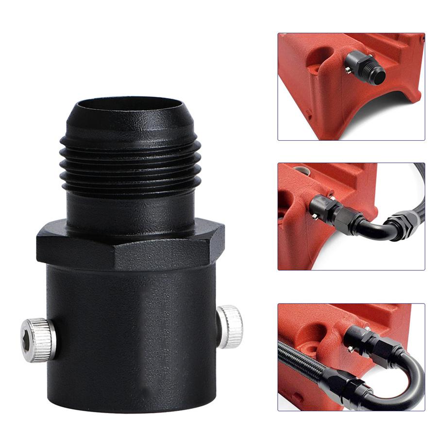 Breather Fitting Adapter 19mm AN10 Valve Cover Vent Outlet K-Swap For Honda Civic Acura Rsx Tsx K20 K24 Aluminium Oil Catch Can