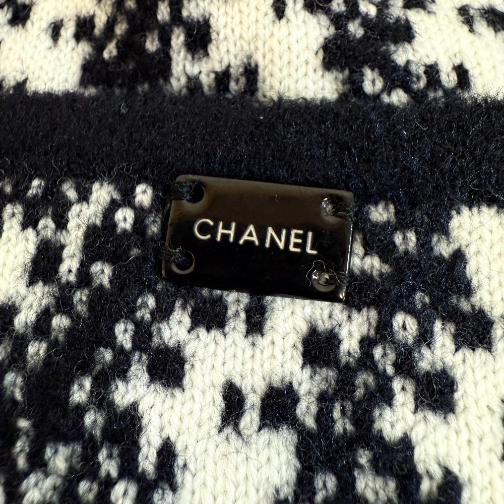 CHANEL P24448V01744 fringe wool skirt white wool Used