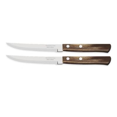 Tramontina Polywood Steak Knife, Dark Brown, 2 Pieces, Korean Popular Tableware