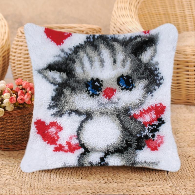 

Мультяшная вышивка, набор для ковровой техники, подушка для сиденья, ковер, подушка, набор для ковровой техники, пакет Смирны, пакет с пуговицами, пакет для DIY, декоративный