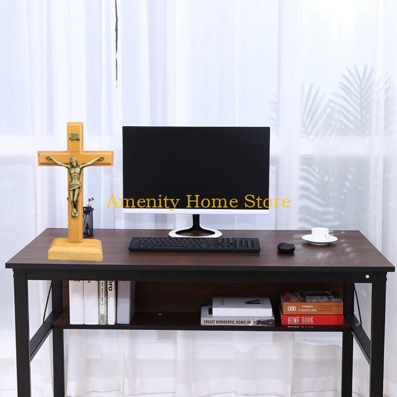 F26C Wood Catholic Jesus Cross Crucifix with Stand Religious Prayer Tabletop Decoration Home Shelf Tabletop Ornaments Gift