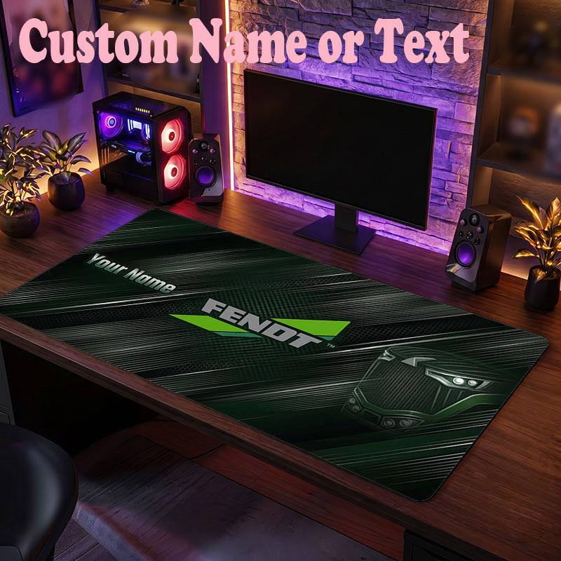 Fendt Customized Name Text Mouse Pad, Large Desk Mouse Mat Personalized Home Office Present