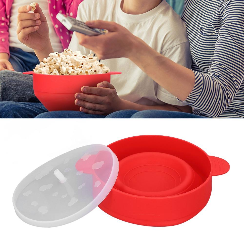Collapsible Fold Popcorn Bucket Round Food Container Lightweight Snack Tub Popcorn Holding