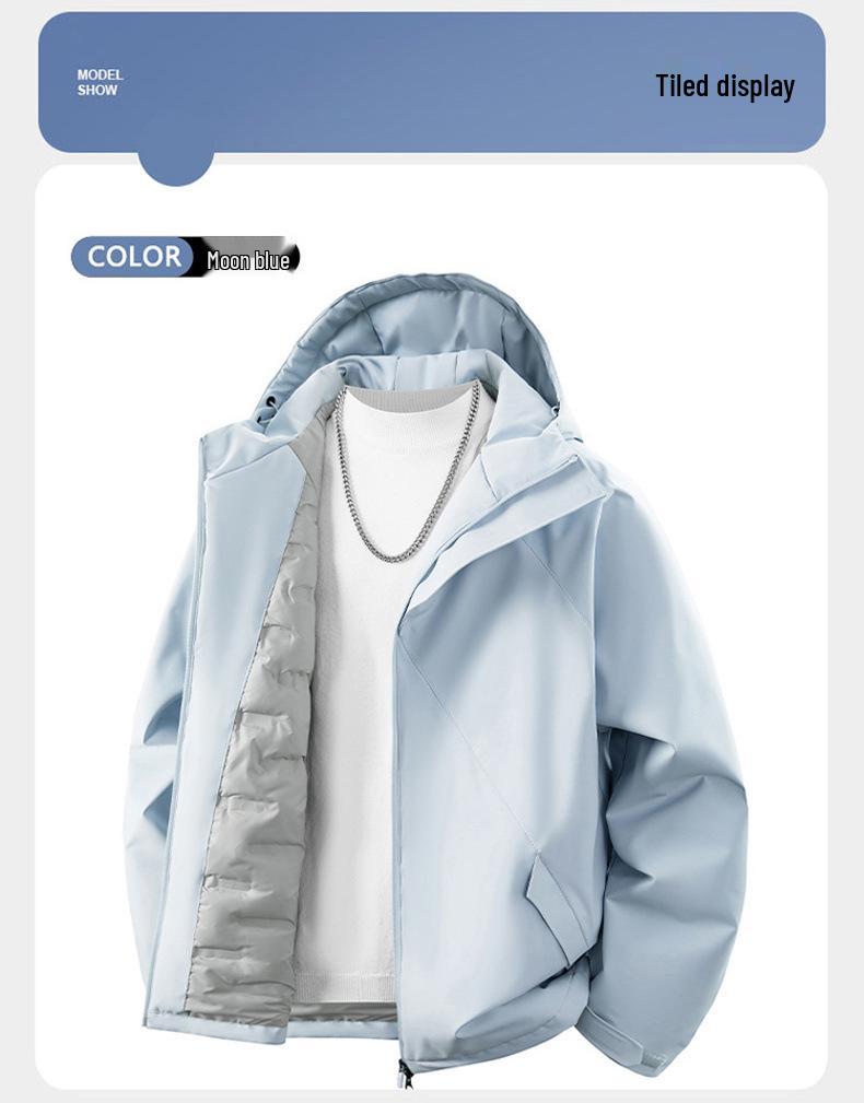Men's 2025 Winter Hooded Down Jacket - Thick White Duck Down for Warmth and Cold Protection, Available in Plus Sizes