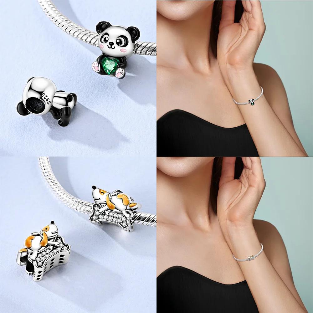 Kupfer Metall Leuchtender Mond Uhr Perlen Komponenten Armband Hohe Qualität Feiner Schmuck Entworfen Für Charm Perlen Komponenten Plata Originale Marke Perle