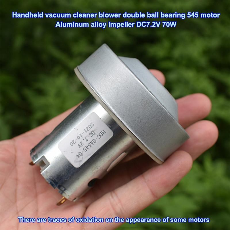 1 ks 545 Motor DC 7,2V 70W Motor vysavače Kuličkové ložisko Mikro motor Pro díly vysavače Ventilátor Vzduchu Vestavěný ovladač