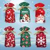 Large Pcs 50 Christmas Sacks Party Gift Bags Drawstring Wrap Storage Present