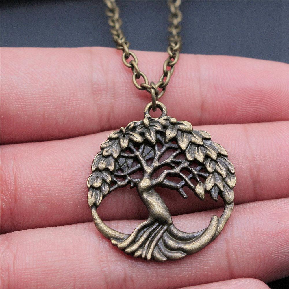 45cm Oder 70cm Lange Kette Halskette Lebensbaum Hochzeitsschmuck Zubehör QN079