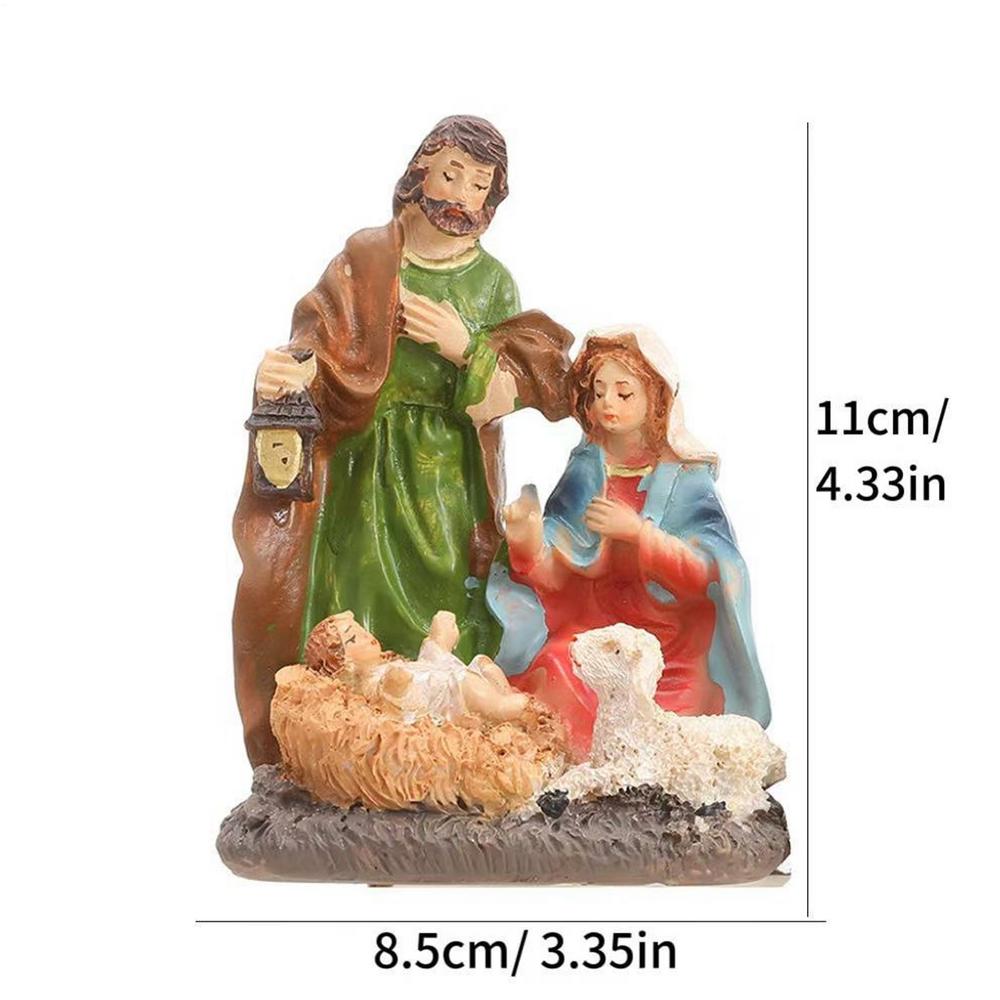 Christmas Decoration Three Family Statue Jesus ornament Nativity Scene Jesus Statue Holy Family Statue Jesus Figurine Craft