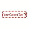 16x4In 2D Flat Classic Santa Aluminum Sign Custom Text Christmas Wall Decor