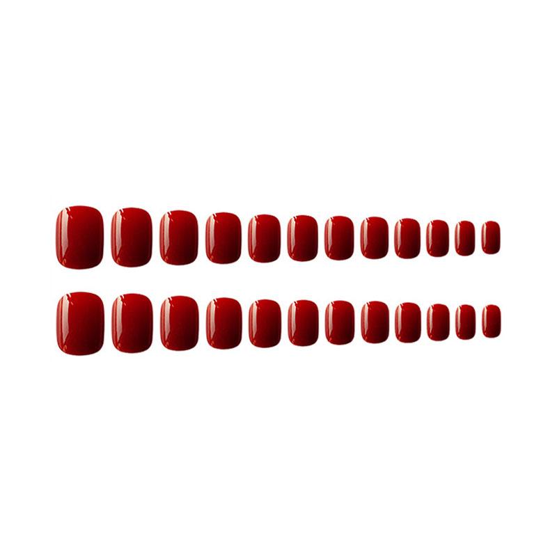 24Pcs/Set False Nails Fashion Nail Art Waterproof Press On Fingersnails Gift Free 24Pcs Jelly Glue Nail Sticker