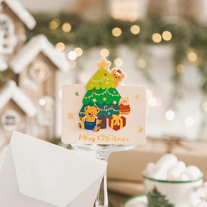 Merry Christmas Cards Set With Envelope New Year Wishes Christmas Gifts Decorative Greeting Xmas Postcards For Xmas 2026