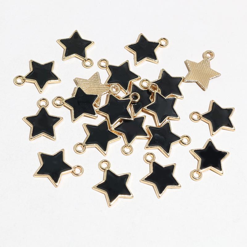 50pcs Bow Butterfly Star Charms Pendant Enamel Metal for Earrings Necklace Bracelet DIY Jewelry Making Accessories Findings