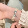 French Temperament Multi-Layer Pearl Butterfly Bracelet Women Niche Design Simple Versatile Splicing Chain Banquet Jewelry Gift
