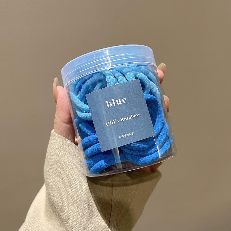 

Не повреждающие волосы резинки ручной работы из плюша для женщин и детей — идеально подходят для высоких хвостиков F1235 синий