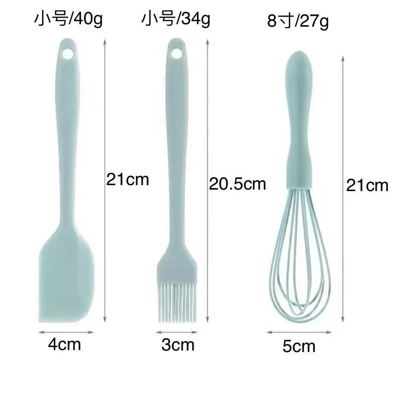 

Силиконовый набор для выпечки, пищевые антипригарные жаропрочные лопатки, венчик для яиц, кисточка для масла для барбекю, кухонные принадлежности, инструменты для выпечки тортов, формы для выпечки зелёный