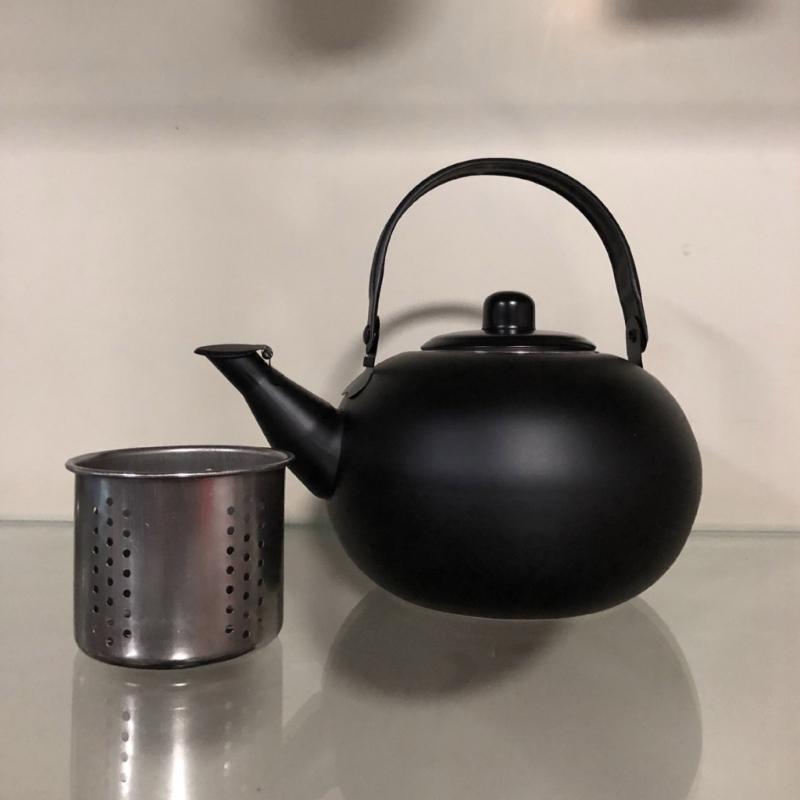 Stainsless Steel Teas Kettles Teapots with Infuser Metal Coffee Pots Round Teas Pots