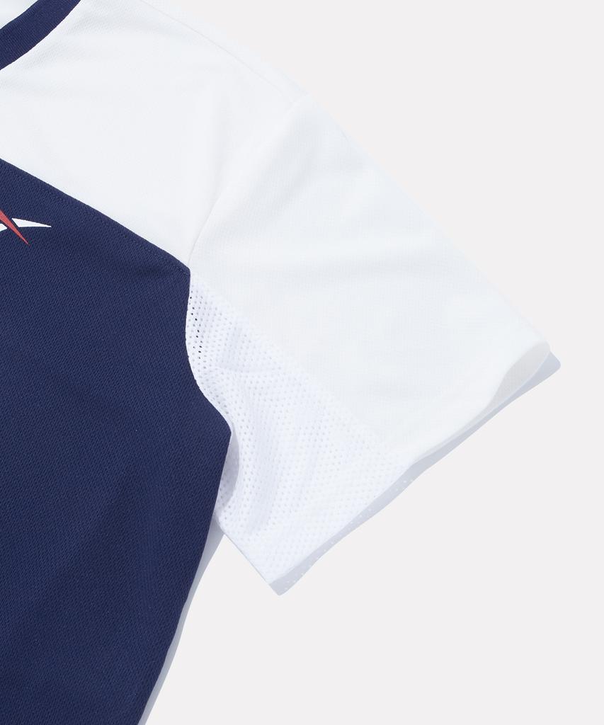 Reebok Authentic Logo Colorblock Short Sleeve T-Shirt (W) - Navy