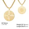 Dawapara Four Qul and Ayatul Kursi Necklace Double Sided Arabic Calligraphy Islamic Jewelry Stainless Steel Muslim Pendant