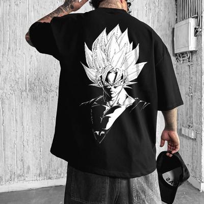 Dragon Ball Son Goku Animation Sommer-T-Shirt Freizeit Sport Street Fitness Locker Bequem Baumwolle Kurzarm Herren Damen