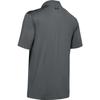 Under Armour Solid Color Straight Cut Nylon Polo Shirt Men tops Gray 1351129-012