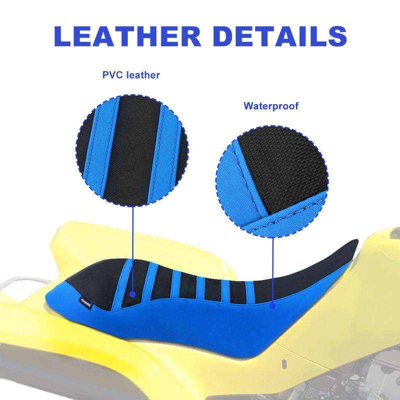 For Suzuki Quadsport Z400 / LTZ400 2003-2009 Kawasaki KFX400 2003-2006 Motorcycle Non-Slip Seat Cover Ribbed Gripper Seat Cover