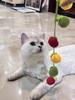 Tomato Cat Tease Bell Toy; Self-entertainment Toy with Bell Inside; Hang On the Door; Cat Toy with Fur Ball