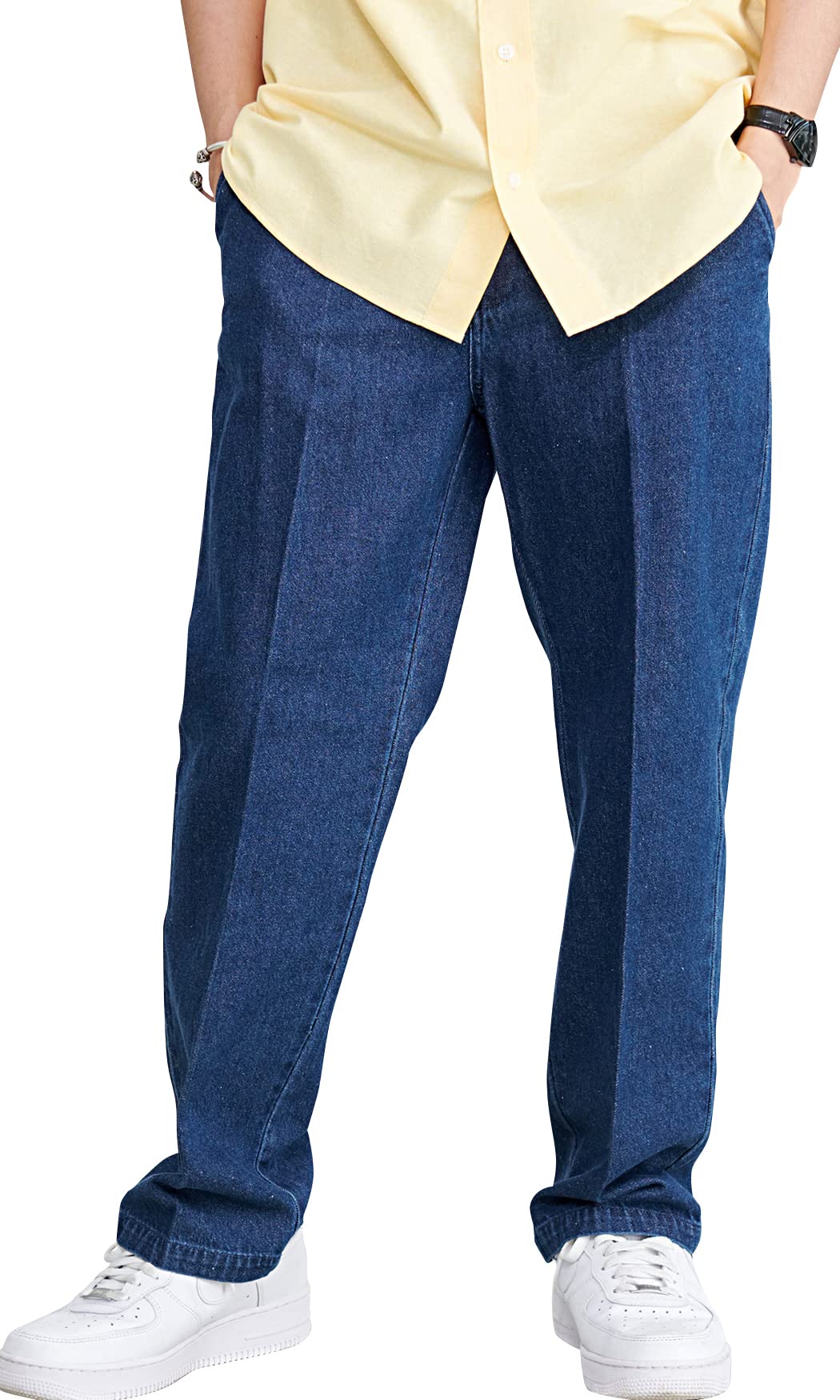 

Dickies Work Pants, Chinos, Denim Twill, Wide Fit, Loose Fit, Simple, Solid Color, Stretch, Size M, 3178-4230 (DENIM)