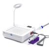 3 In 1 98W Nail Vacuum Dust Suction Collector Cleaner with LED Lamp Nail Drill Pen Manicure Machine Bits for Gel Polish Removing