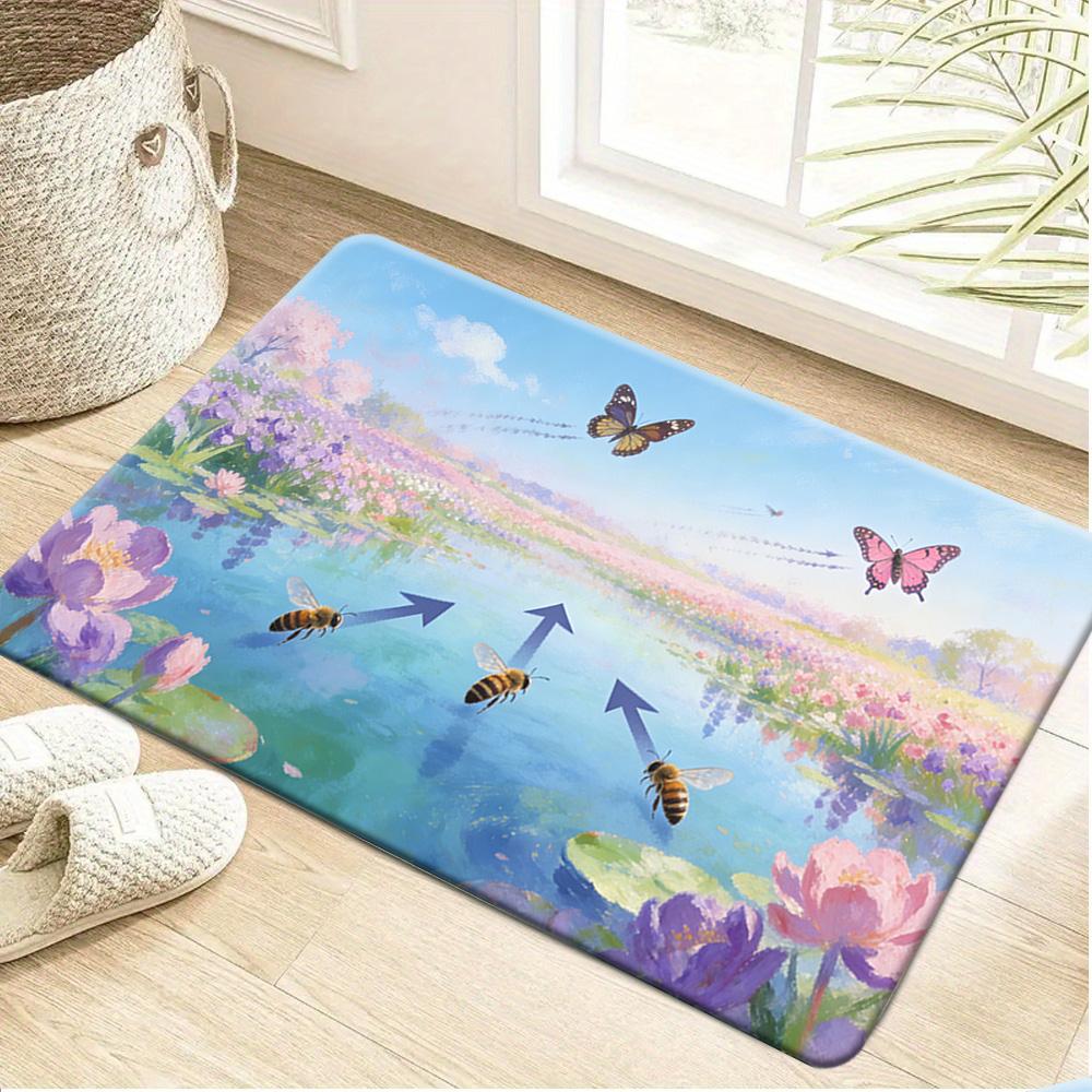Pokemon Ash Boat Sunset Lake Non-Slip Doormat Soft Floor Mat 40x60cm(15x23 in)