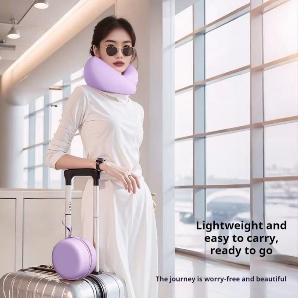 Slow Rebound U-Shaped Neck Pillow Adjustable Memory Foam Travel Neck Pillow Neck Support With Storage Bag Sleep Nap Pillows