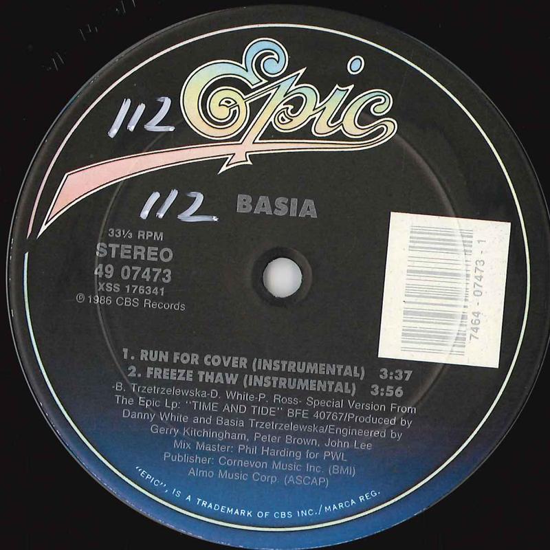 

12inch Record BASIA - Run For Cover 4907473 EPIC 1986 US Dance & Electronica Used
