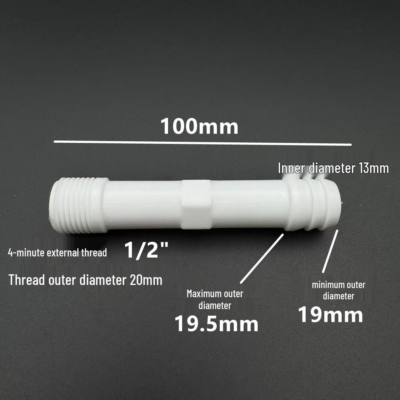 Пластиковый шланговый соединитель с зазубринами, зеленая головка, с удлинителем с наружной резьбой 1 дюйм