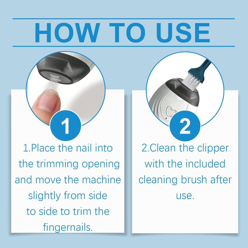 Automatiska nagelklippare, Nageltrimmer, Bärbara nagelfilar som inte skadar händerna