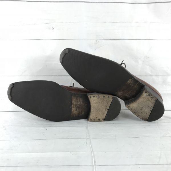 Heyraud Handgefertigtes Leder Balmoral Oxford Cap-Toe Herren 44 28.5 Braun Goodyear(GEBRAUCHT)