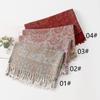 s Cashew Printed Shawl Muslim Paisley Jacquard Hijab with Tassels Kashmir Women Fashion Floral Tippet Pashmina Headscarf