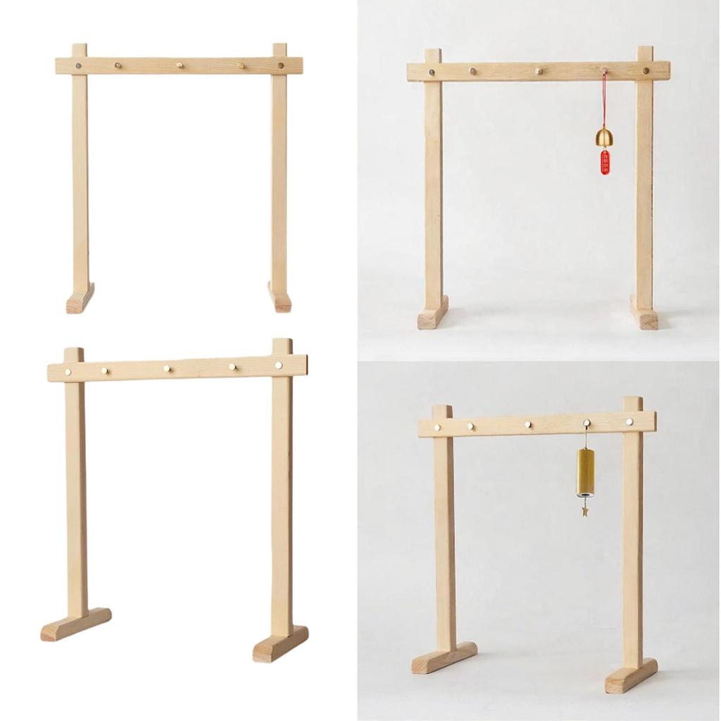 Chimes Wood Stand Multifunctional Gong Stand For Yoga Tabletop Meditation
