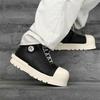 Mickey Big Head High-top Shoes Platform-soled Heightening Martin Boots Niche American High Street Wind Board Shoes Couple Bread Shoes