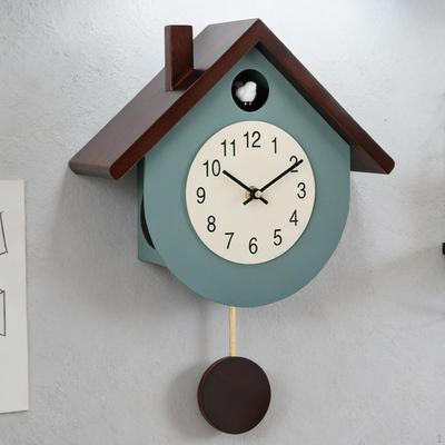 Chiming Cuckoo Clock with Pendulum Coo Decorative Wood Wall Watch for Family Friends