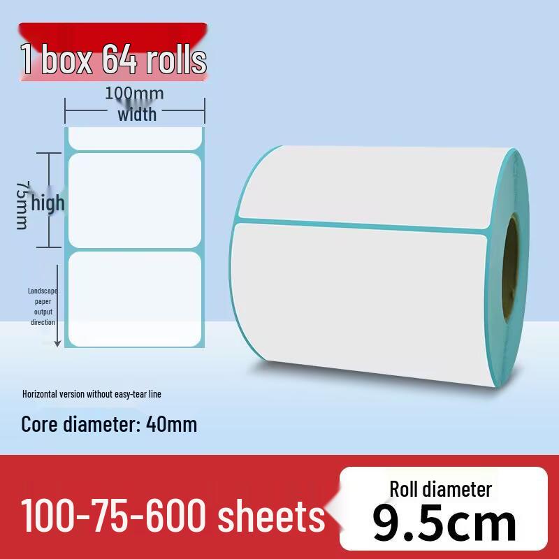 Durable Thermal Adhesive Paper for Barcode Labels: Wear-Resistant, Waterproof, Tearproof – Ideal for Delivery, Supermarket, and Cash Register Use.