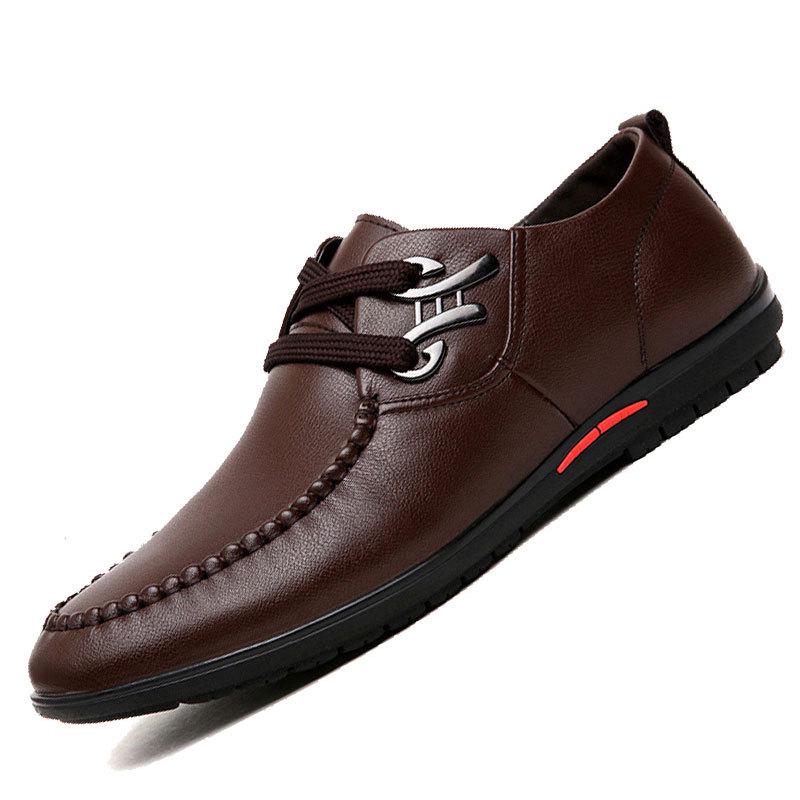 Fashion Brand Breathable Men Casual Shoes Lace Up Spring and Autumn Flat Casual Sneakers for Male Solid Waterproof Shoes X8 35