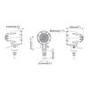 Lightronic Mini LED Work Light, Round Shape, Motorcycle Auxiliary Light, 5 W, Fog Light,