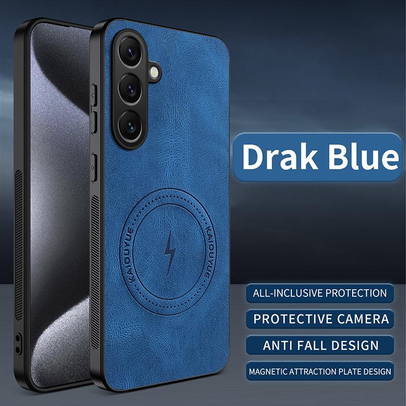 Luxury PU Leather Skin Magnetic Magsafe Protective Back Cover For Samsung A56 A54 A55 A53 A52 A36 A16 A17 A07 A15 Phone Shell