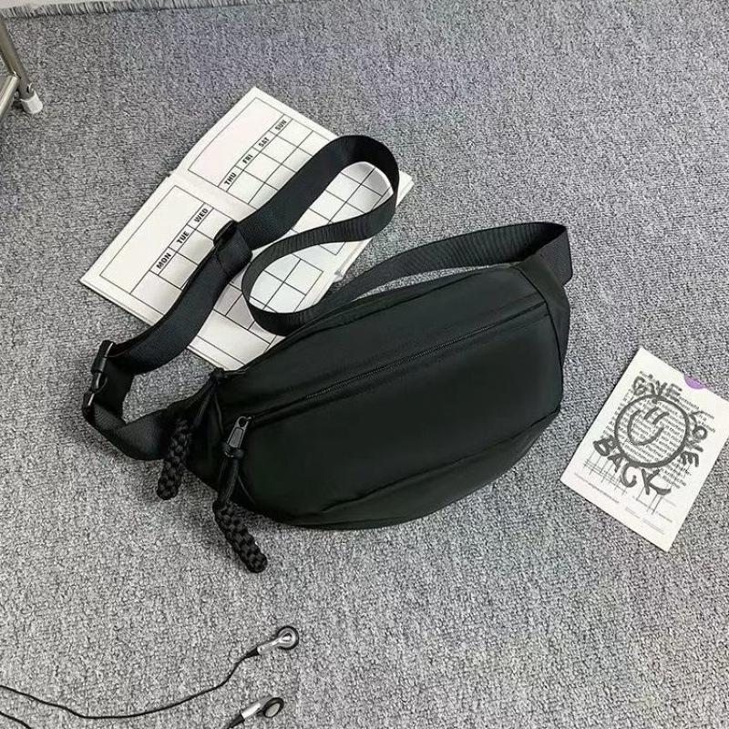 Unisex Schwarze Umhänge-Bauchtasche - Vielseitige Schulter- und Brusttasche für Sport-Trend