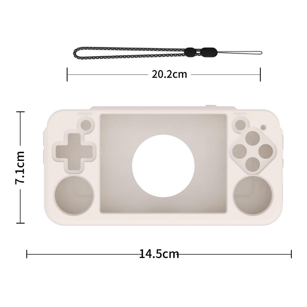Silicone Protective Cover Case Anti-Scratch Shockproof Game Console Cover with Lanyard Bag for RG35XX H Handheld Game Console